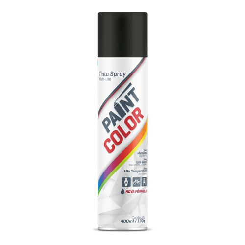 Spray Uso Geral Paint Color Preto Fosco 400ML