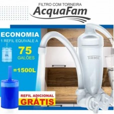 13559 - Torneira Bica Movel com filtro Parede Branca Acquafam Fame