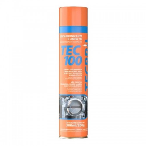 DESCARBONIZANTE SPRAY P/BICO INJETOR E CARBURADORES  300ML/200G TEC100