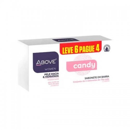 KIT SABONETE BARRA 75G ABOVE CANDY WOMEN LEVE 6 PAGUE 4 