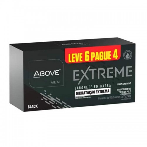 KIT SABONETE BARRA 75G ABOVE EXTREME BLACK LEVE 6 PAGUE 4