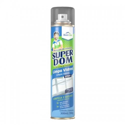 LIMPA VIDROS SPRAY 300ML/200G SUPER DOM