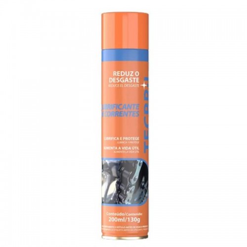 LUBRIFICANTE DE CORRENTES BICICLETAS E MOTORES TECBRIL SPRAY 200ML/130G