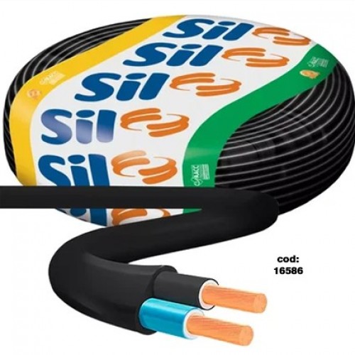 FIO PARALELO SIL 2 X 1,00MM PRETO