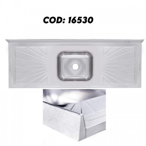 PIA INOX 1,00MT CUBA 40X34X14 CONCR.GNX 