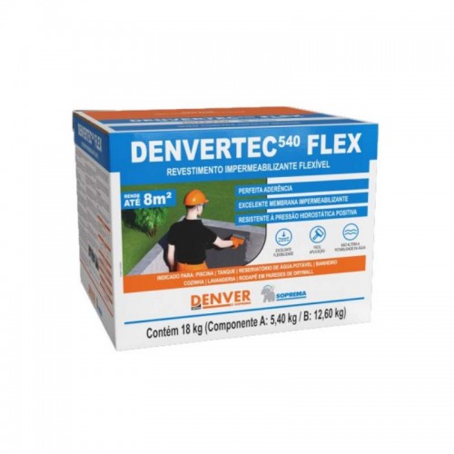 DENVERTEC 540 FIBRA ELASTIC TOP 7000 18KG IMPERMEABILIZANTE FLEXIVEL 