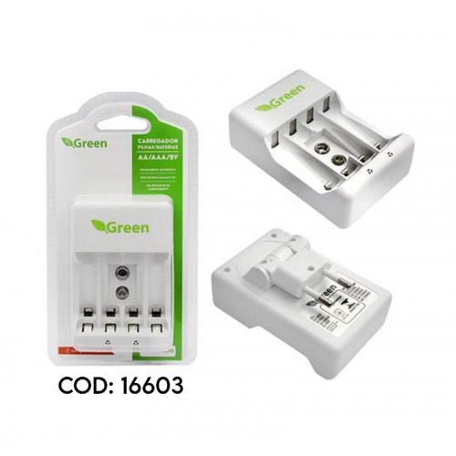 CARREGADOR PILHA AA/AAA/9V BIVOLT PIX