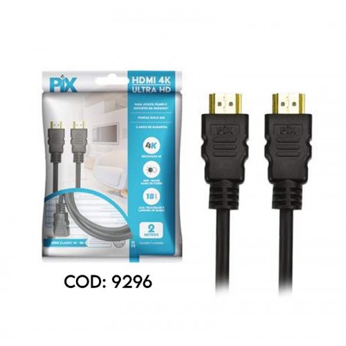 CABO HDMI 2.0 4K ULTRAHD - 2MTS PIX