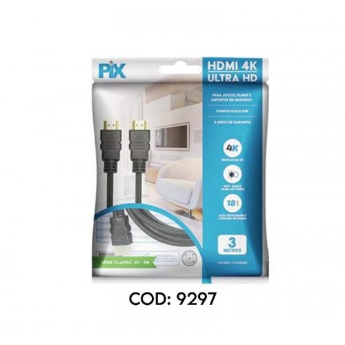 CABO HDMI 2.0 4K ULTRAHD - 3MTS PIX