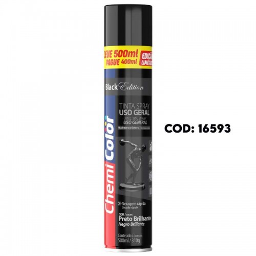 SPRAY U.GERAL CHEMIC.PT BRIL P400 L500ML