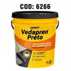 6266 - VEDAPREN PRETO LAJE  3,6KG GALÃO