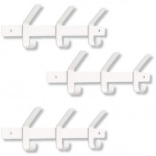 16602 - CABIDE C/3 GANCHOS DUPLOS BRANCO BRASFORMA 