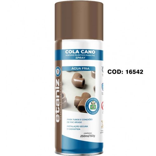 ADESIVO PVC 250ML/150G SPRAY 7269 COLA CANO ETANIZ