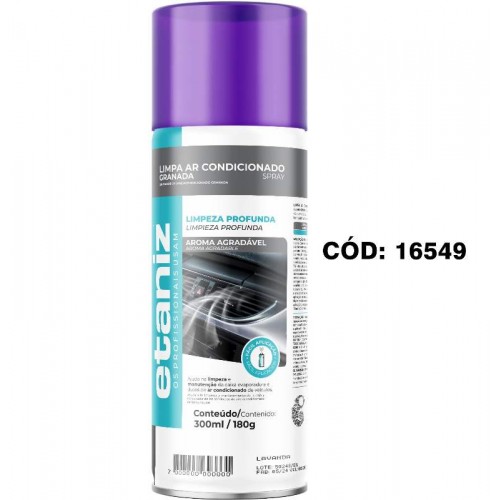 LIMPA AR CONDICIONADO GRANADA LAVANDA SPRAY 300ML/180G ETANIZ 48108