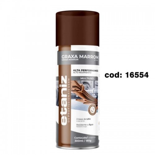 GRAXA MARROM LITIO SPRAY 300ML ETANIZ