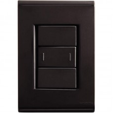 16680 - CONJUNTO LIZ 4X2 C/PLACA 1 PARALELO BLACK GRAFITE 57173002 TRAMONTINA