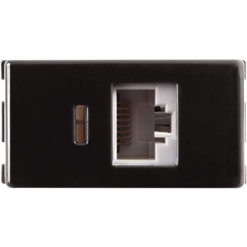 CONJUNTO LIZ 4X2 C/PLACA TOMADA RJ45 CAT. 6 BLACK GRAFITE 57215056