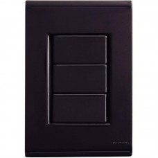 16678 - PLACA LIZ 4X2 C/PLACA CEGA BLACK GRAFITE 57173000 TRAMONTINA