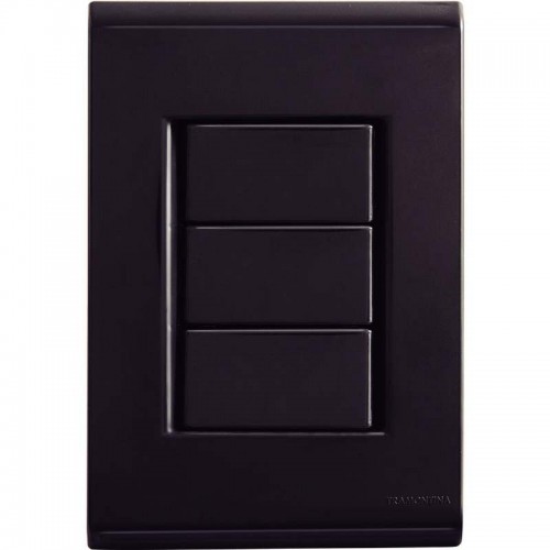 PLACA LIZ 4X2 C/PLACA CEGA BLACK GRAFITE 57173000 TRAMONTINA