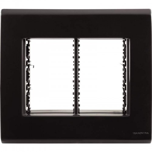 PLACA LIZ 4X4 BLACK GRAFITE 6 MODULOS 57106078 TRAMONTINA