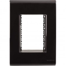 16676 - PLACA LIZ 4X2 BLACK GRAFITE 3 MODULOS 57106048 TRAMONTINA