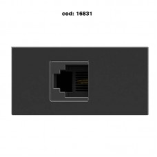 16831 - MODULO ON BLACK P/TOMADA TELEFONE RJ11-41406 MECTRONIC