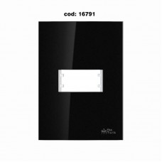16791 - PLACA ON BLACK 4X2 1 MODULO HORIZONTAL 82212 MECTRONIC
