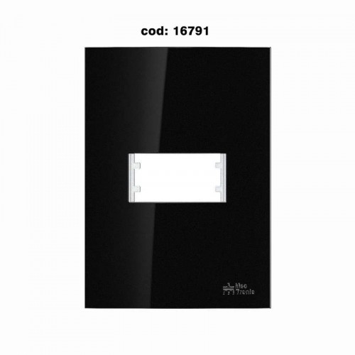 PLACA ON BLACK 4X2 1 MODULO HORIZONTAL 82212 MECTRONIC