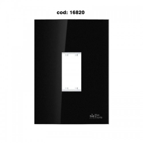 PLACA ON BLACK 4X2 1 MODULO VERTICAL 82213 MECTRONIC