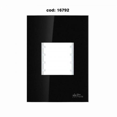 PLACA ON BLACK 4X2 2 MODULOS 82214 MECTRONIC