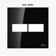 16794 - PLACA ON BLACK 4X4 2 TOMADAS DISTANCIADAS 82218 MECTRONIC
