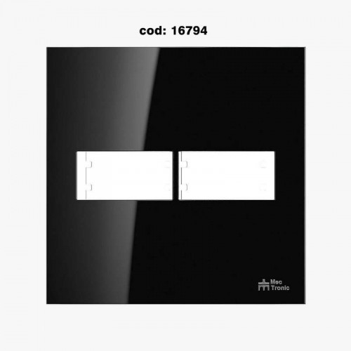 PLACA ON BLACK 4X4 2 TOMADAS DISTANCIADAS 82218 MECTRONIC