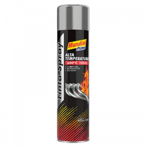 Spray Alta Temperatura Alumínio 400ml Mundial Prime
