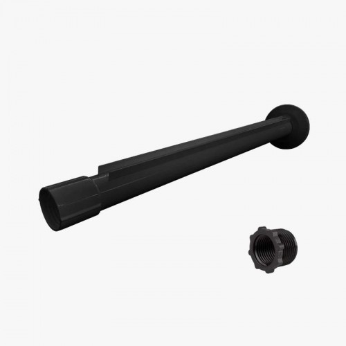 BRACO CHUVEIRO ABS BLACK 30CM REBOUÇAS BLISTER