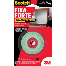 9165 - Fita Dupla Face Scotch Fixa Forte Extrema 5KG 24MM X 2MT - 3M
